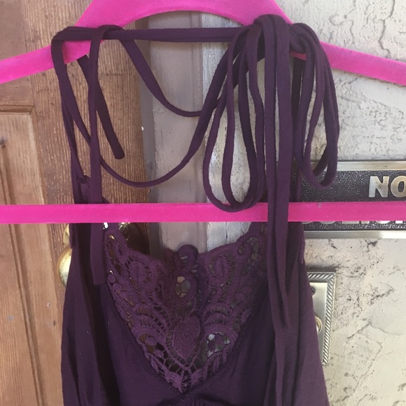 Purple Boho Halter Dress - Picture 4 of 5